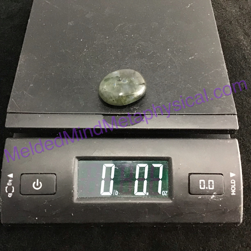 MeldedMind Labradorite Palm Stone 1.27in Worry Pocket Natural 178