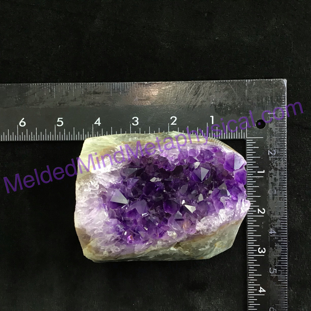 MeldedMind Natural Polished Grade A Cut Based Amethyst Geode 3.69in Décor 716