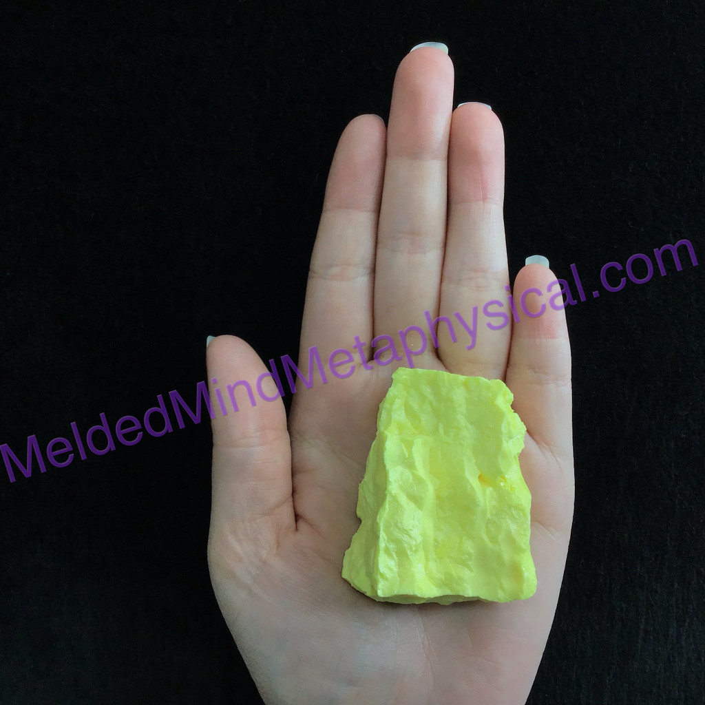 MeldedMind Louisiana Sulphur Sulfur Specimen 2.14in Yellow Mineral Healing 169