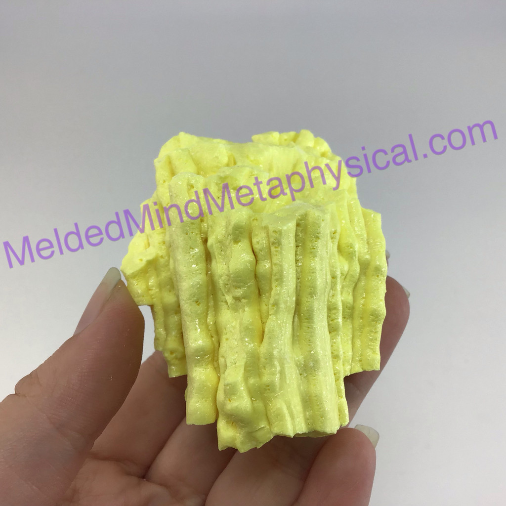 MeldedMind Louisiana Sulphur Sulfur Specimen 2.53in Yellow Mineral Healing 172