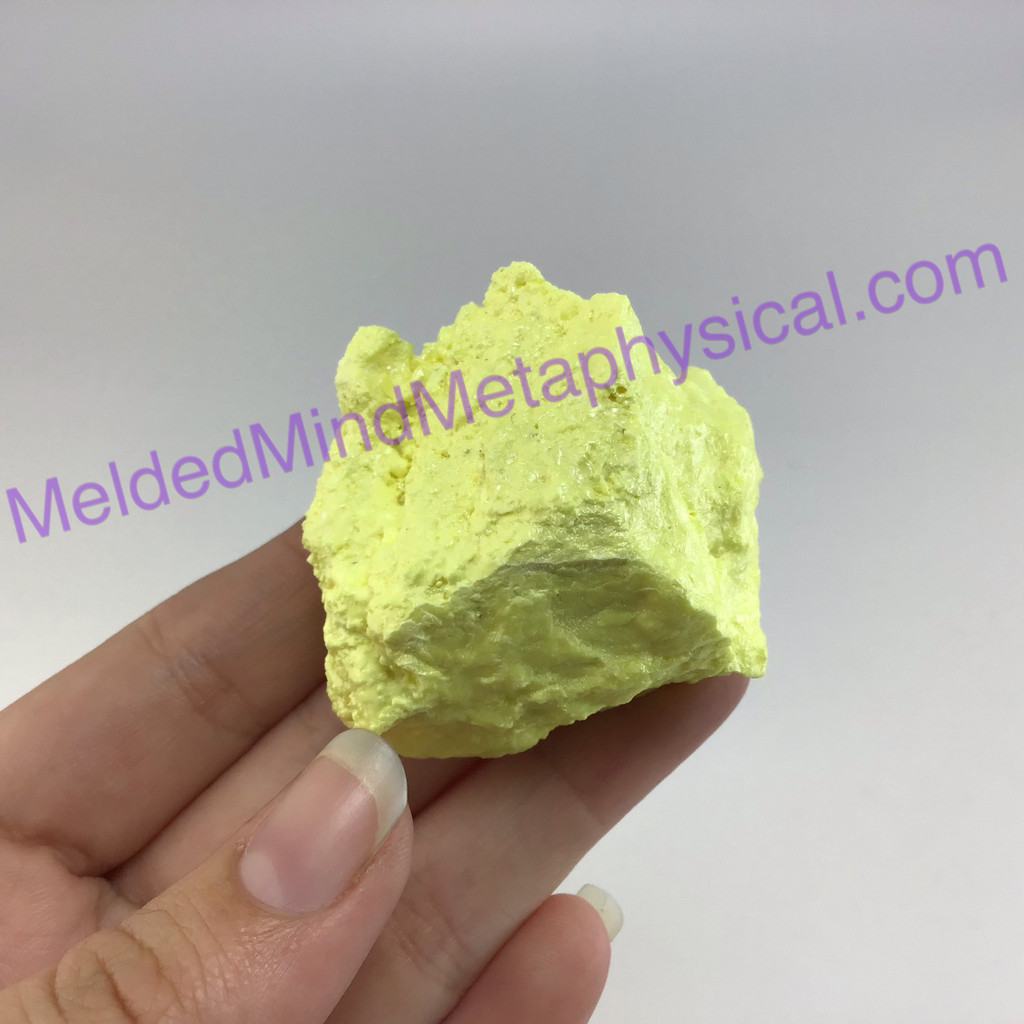 MeldedMind Louisiana Sulphur Sulfur Specimen 1.70in Yellow Mineral Healing 164