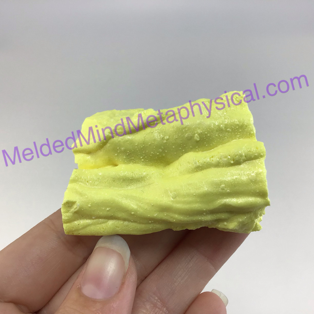 MeldedMind Louisiana Sulphur Sulfur Specimen 1.94in Yellow Mineral Healing 161