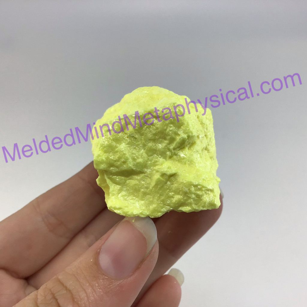 MeldedMind Louisiana Sulphur Sulfur Specimen 1.48in Yellow Mineral Healing 166