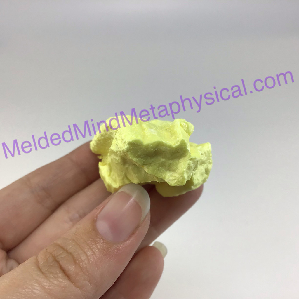 MeldedMind Louisiana Sulphur Sulfur Specimen 2.05in Yellow Mineral Healing 165