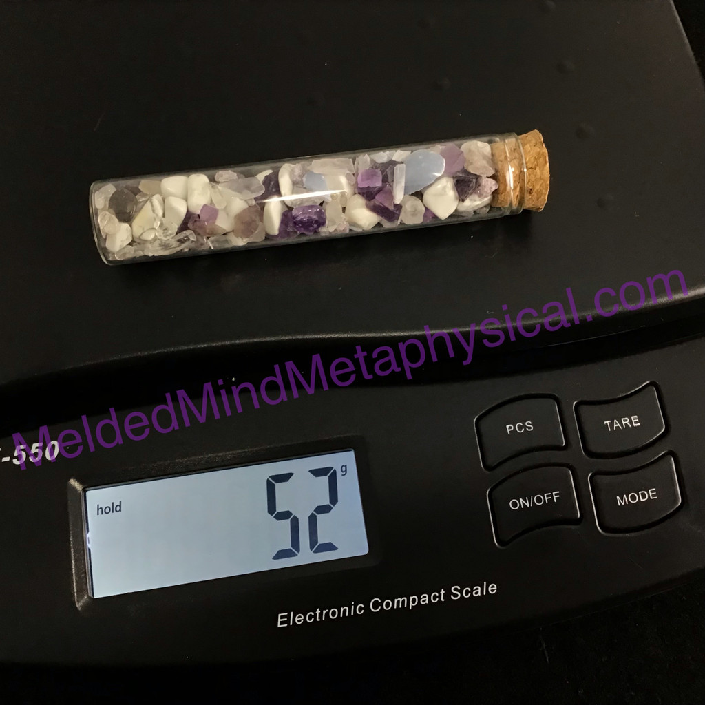 MeldedMind Sleep Crystal Chips Custom Tube Wand Vial Intentions Energy 985