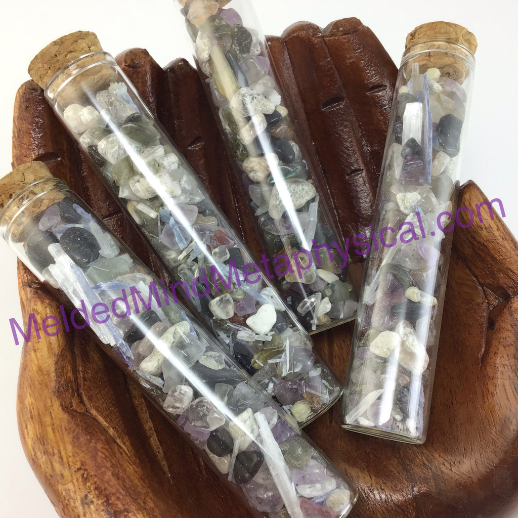 MeldedMind Enhancing Psychic Abilities Crystal Chips Custom Wand Vial Intention 