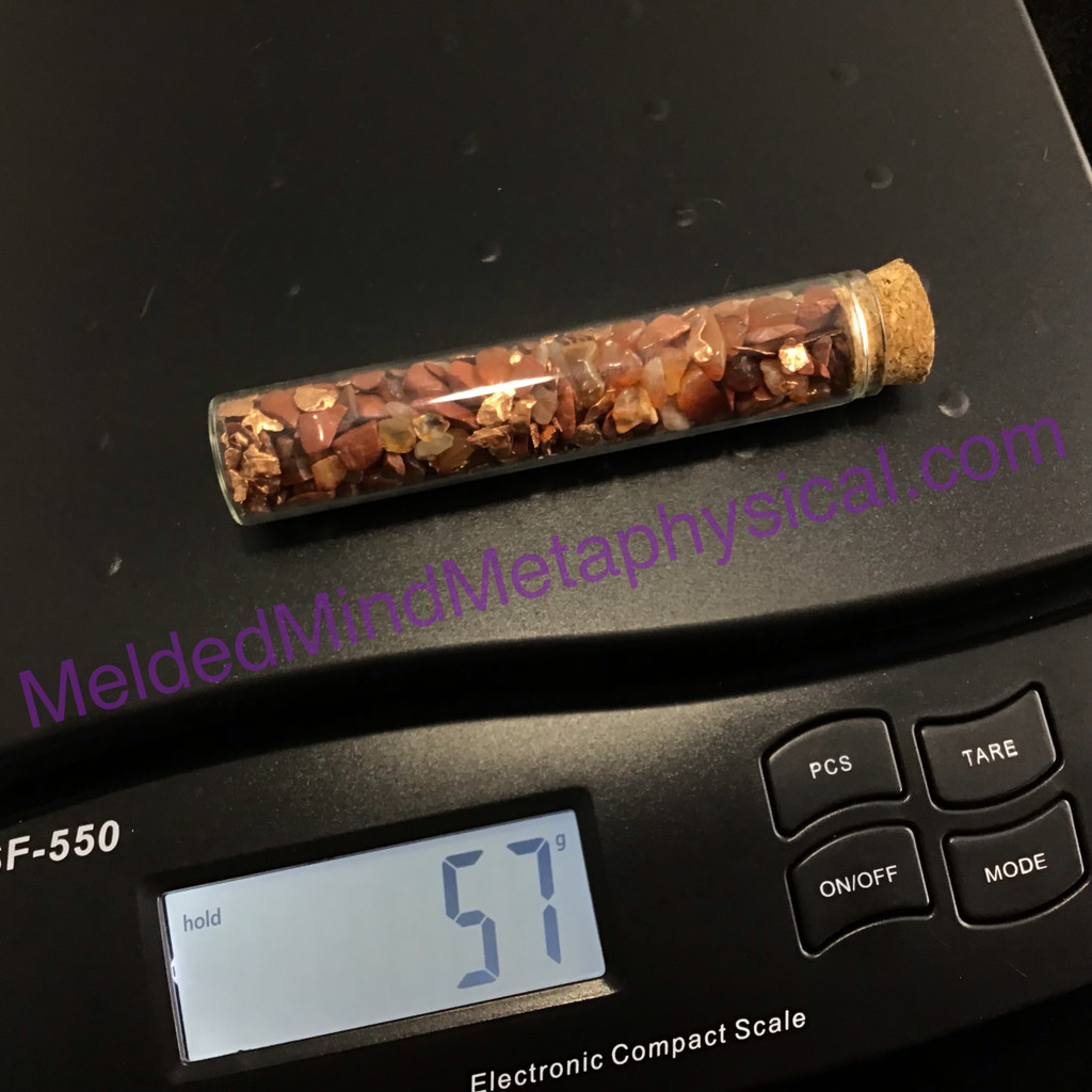 MeldedMind Element Fire Crystal Chips Custom Wand Vial Energy Intention 112