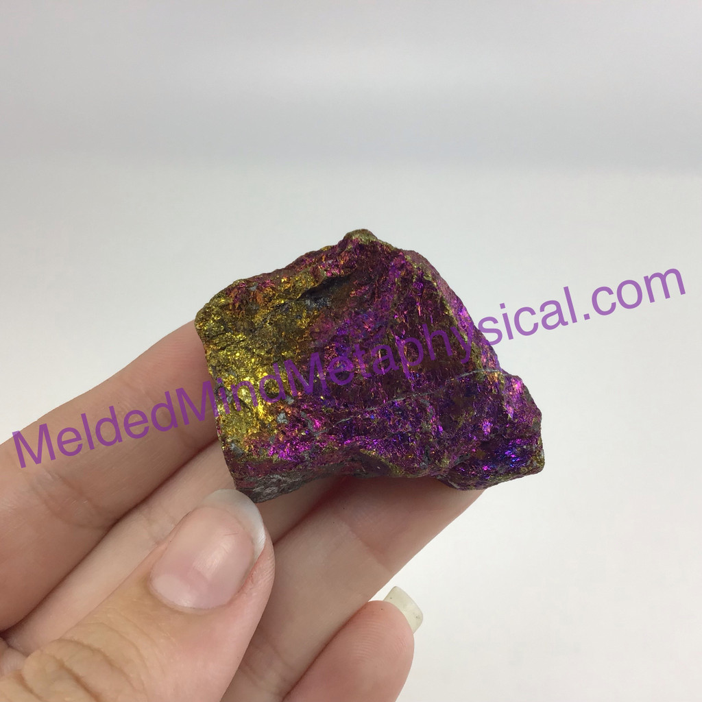 MeldedMind Rainbow Chalcopyrite Rough Specimen ~44mm Stone of Power Mineral 194