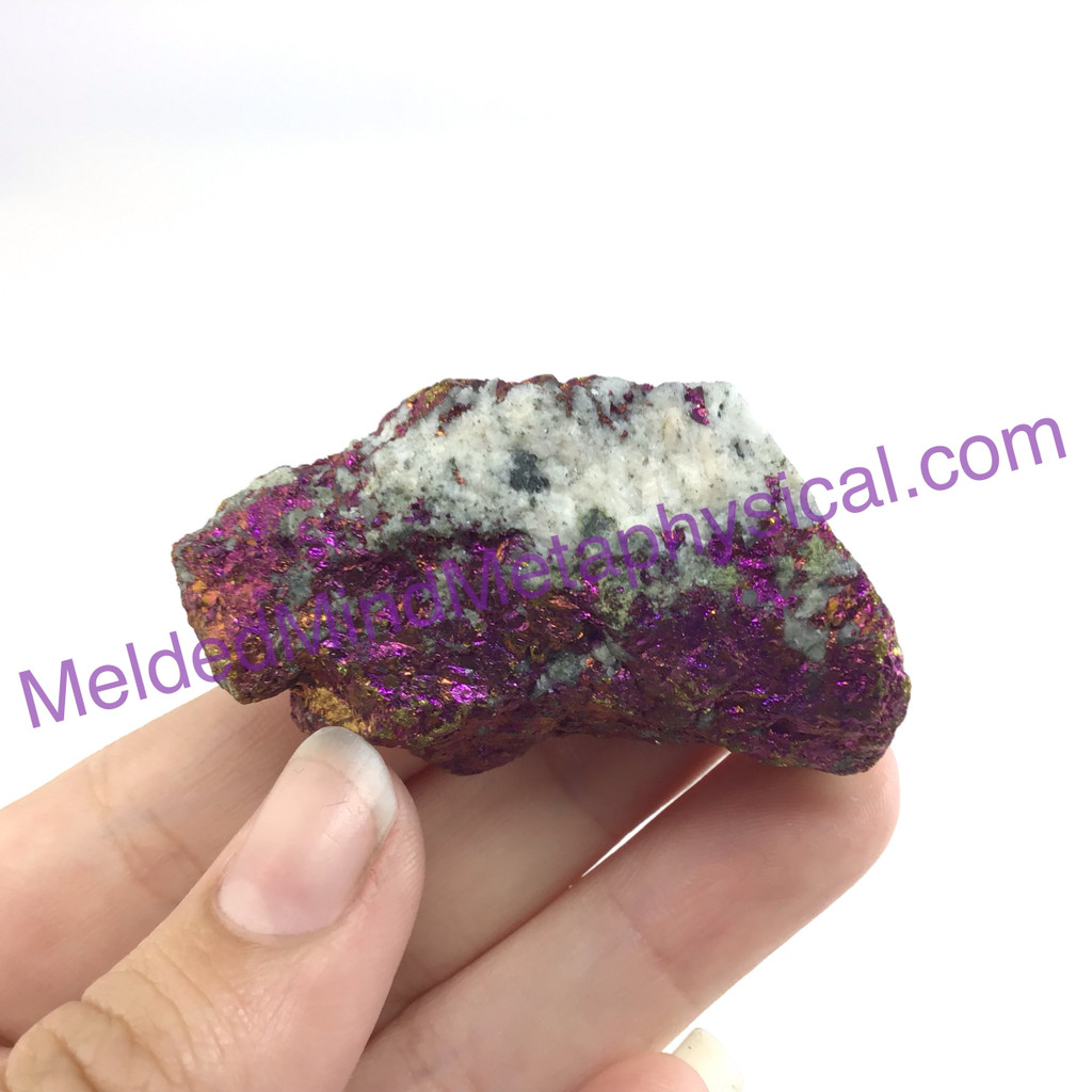 MeldedMind Rainbow Chalcopyrite Rough Specimen ~51mm Stone of Power Mineral 195