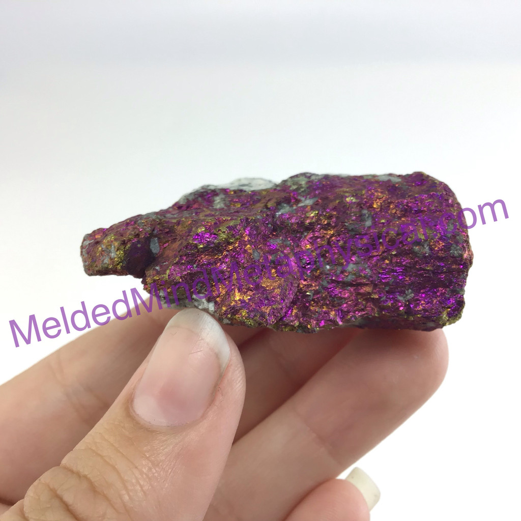 MeldedMind Rainbow Chalcopyrite Rough Specimen ~51mm Stone of Power Mineral 195