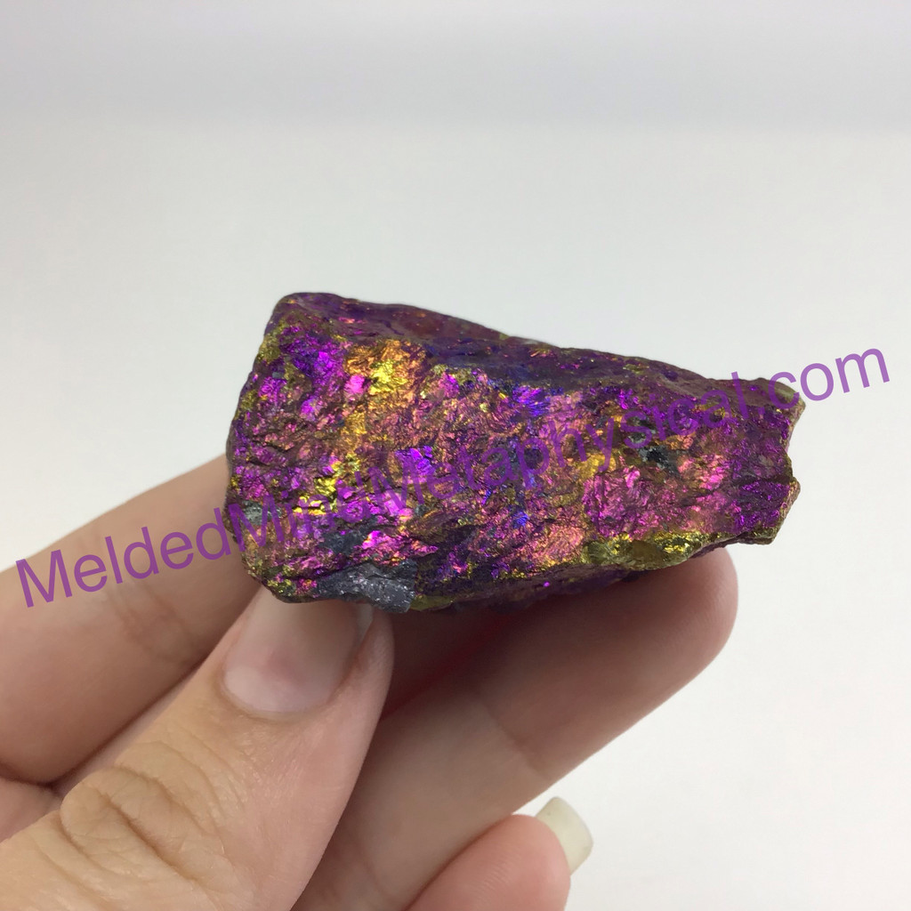 MeldedMind Rainbow Chalcopyrite Rough Specimen ~48mm Stone of Power Mineral 200