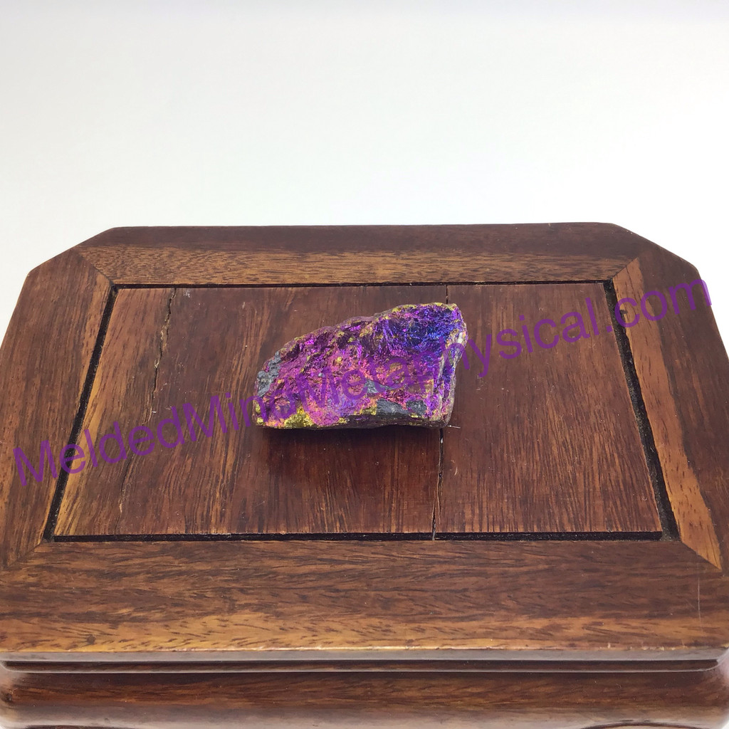 MeldedMind Rainbow Chalcopyrite Rough Specimen ~48mm Stone of Power Mineral 200