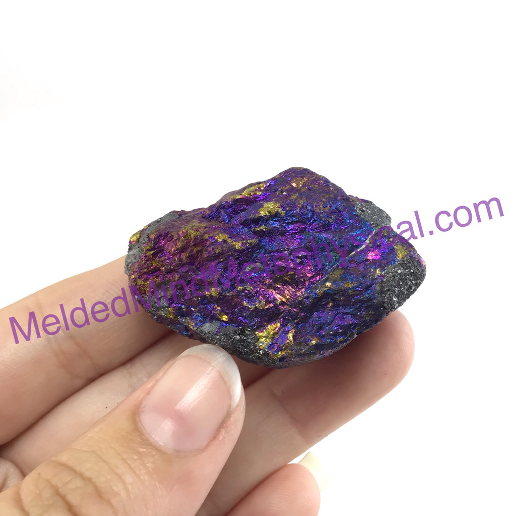 MeldedMind Rainbow Chalcopyrite Rough Specimen ~43mm Stone of Power Mineral 207