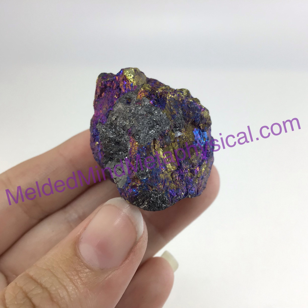 MeldedMind Rainbow Chalcopyrite Rough Specimen ~43mm Stone of Power Mineral 207