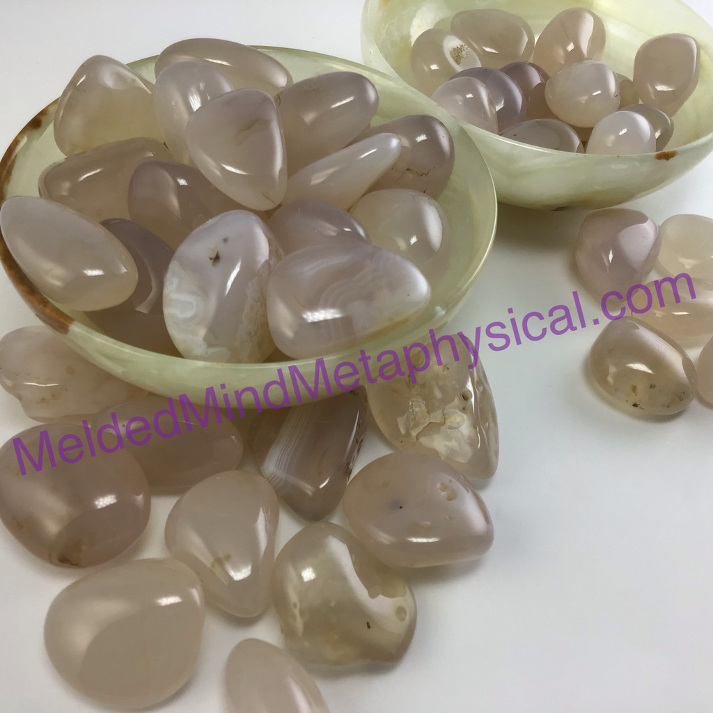 MeldedMind One (1) Pink Chalcedony Tumble 2 Sizes Natural Pink Crystal Stone 110