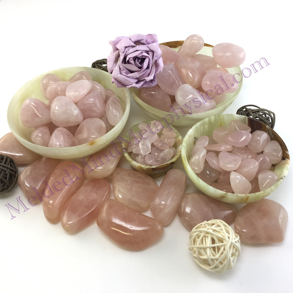 MeldedMind One (1) Rose Quartz Tumble 5 Sizes Natural Pink Crystal 229