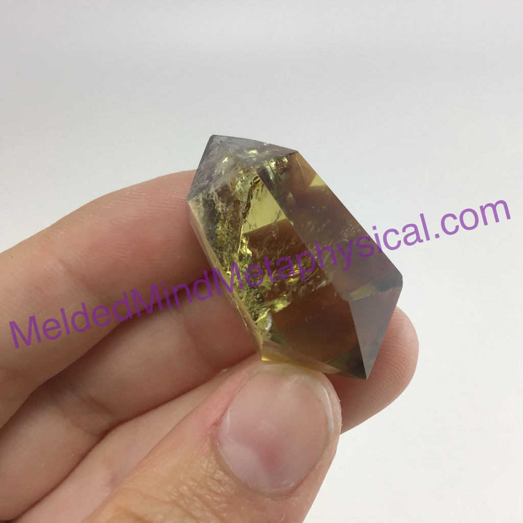 MeldedMind Double Terminated Citrine 1.26in Natural Yellow Crystal Point 021