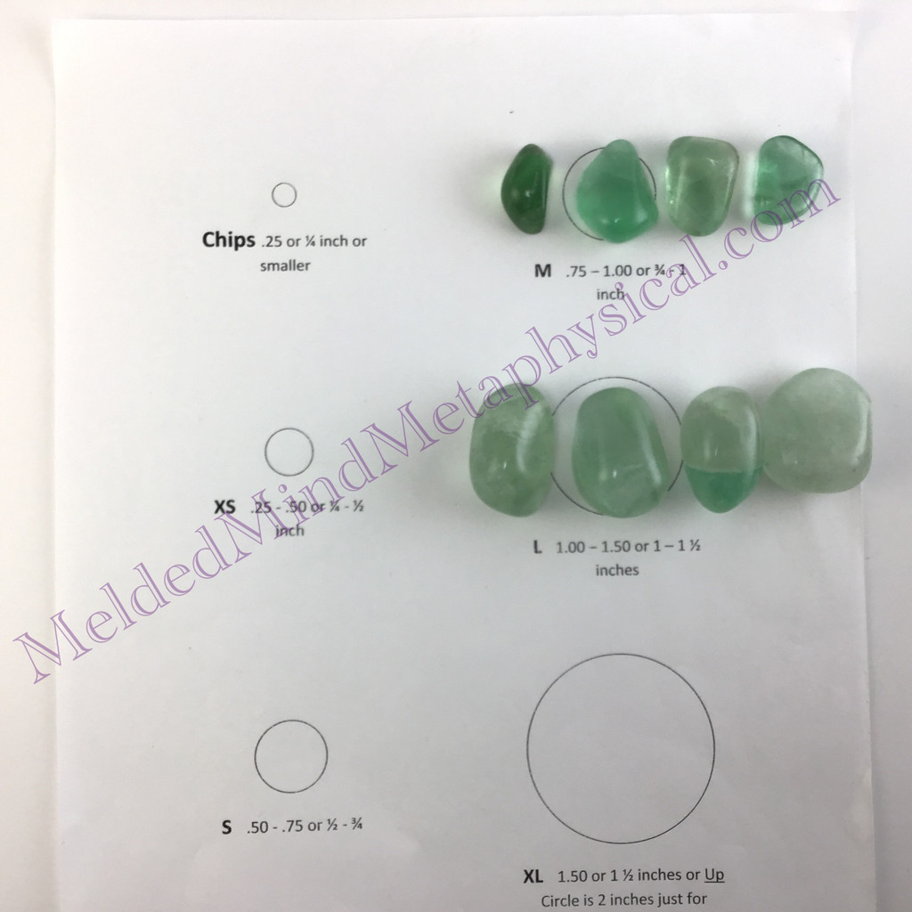 MeldedMind One (1) Green Fluorite Tumble 2 Sizes Natural Green Crystal 165