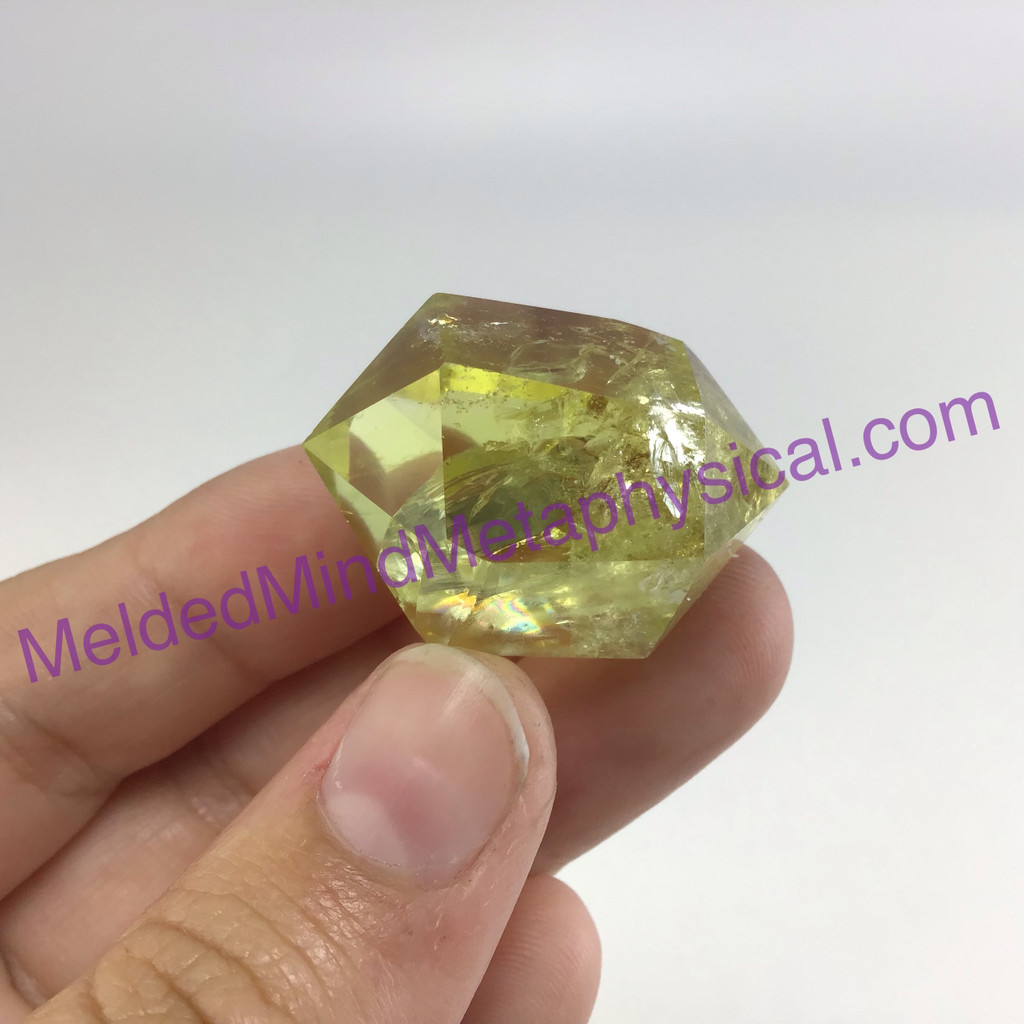 MeldedMind Double Terminated Citrine 1.17in Natural Yellow Crystal Point 025