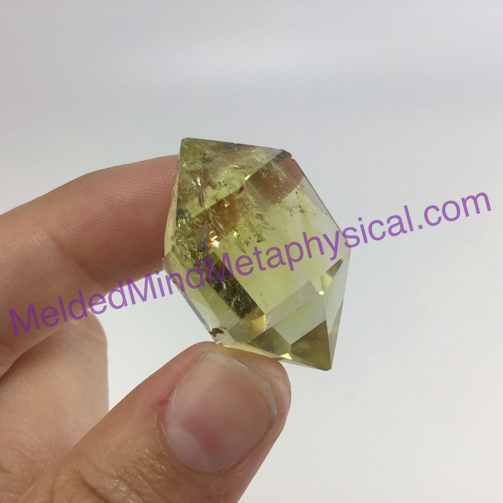 MeldedMind Double Terminated Citrine 1.20in Natural Yellow Crystal Point 029