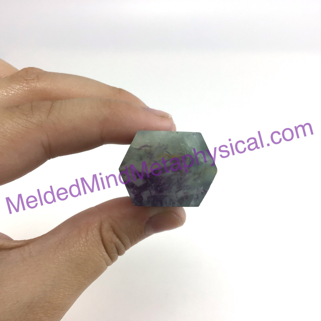 MeldedMind Purple Green Fluorite Obelisk 3.31in Natural Crystal Point 797