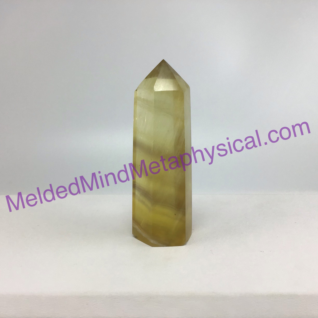 MeldedMind Yellow Fluorite Obelisk 2.72in Natural Rainbow Crystal 758