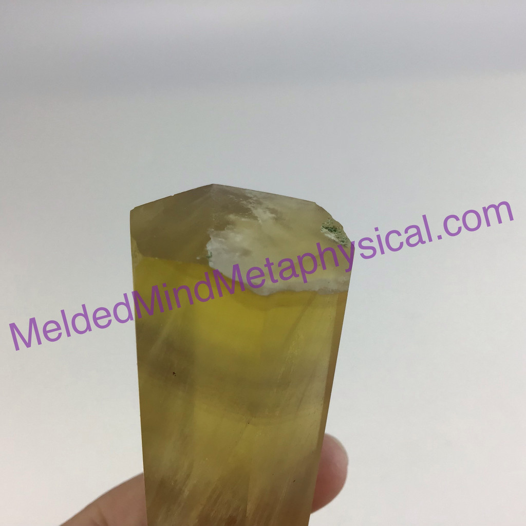 MeldedMind Yellow Fluorite Obelisk 2.72in Natural Rainbow Crystal 758