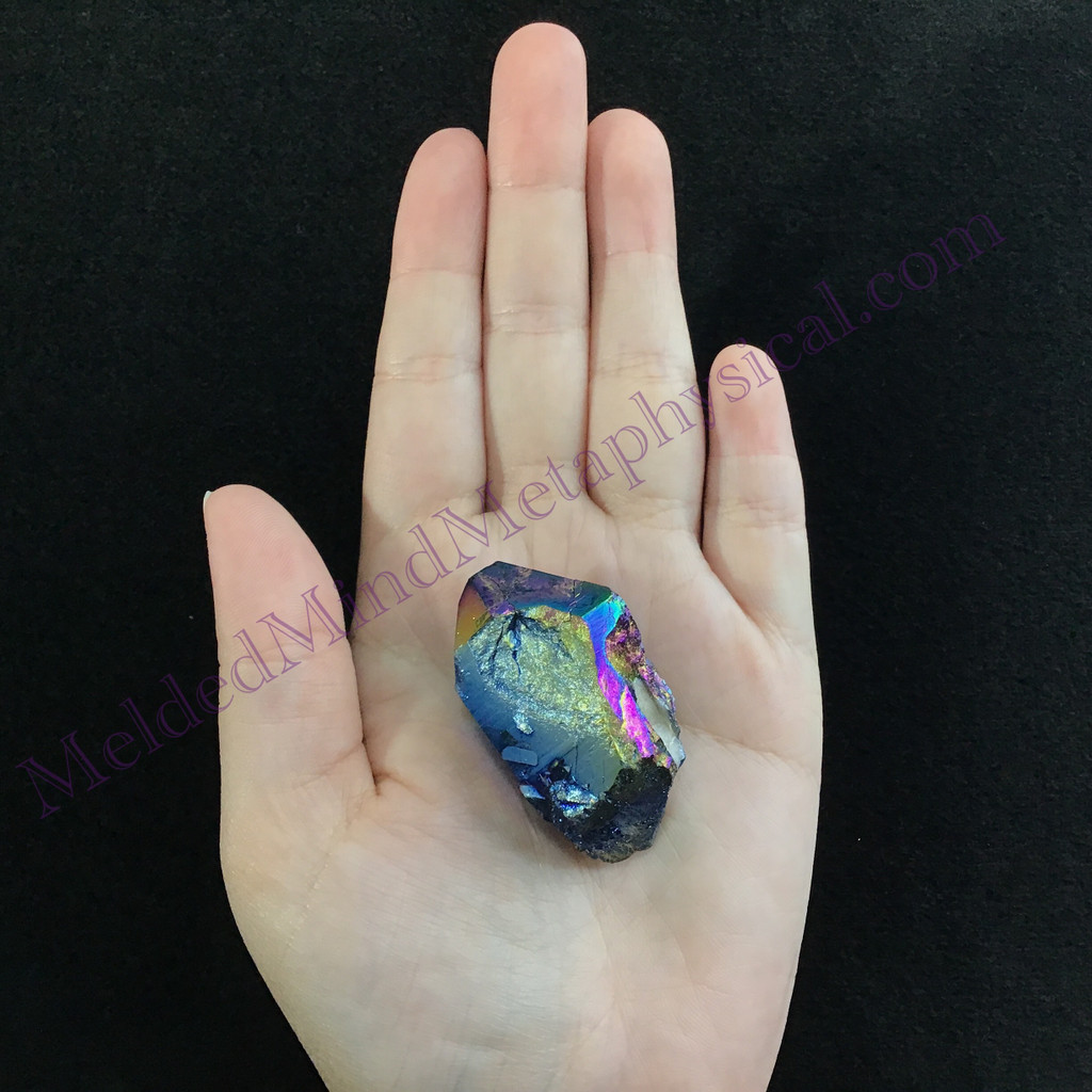 MeldedMind Titanium Aura Quartz Specimen 1.84in Rainbow Crystal 542