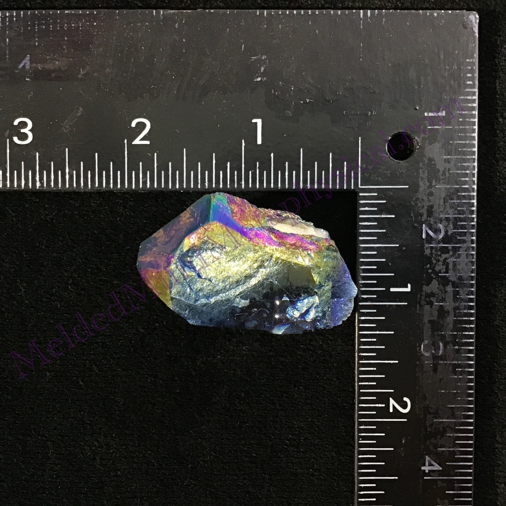 MeldedMind Titanium Aura Quartz Specimen 1.84in Rainbow Crystal 542