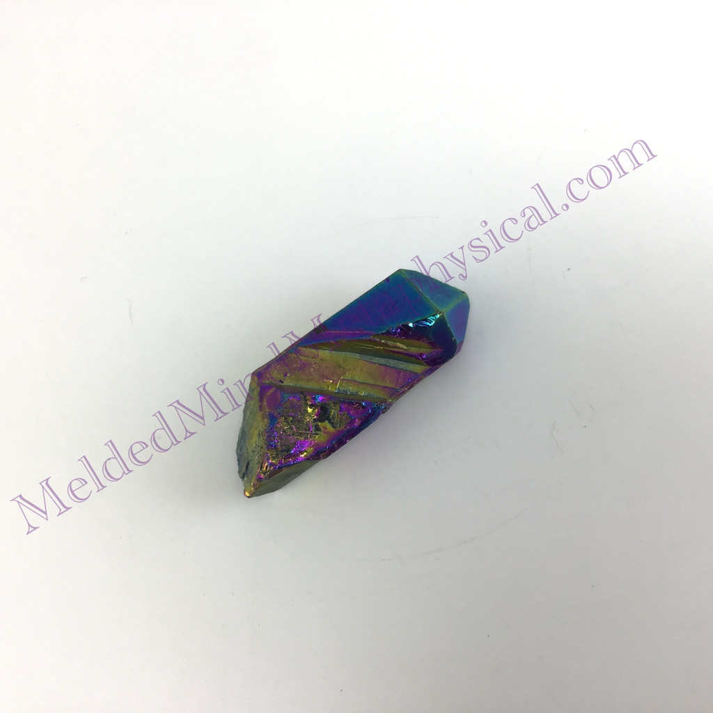 MeldedMind Titanium Aura Quartz Specimen 2.06in Rainbow Crystal 590