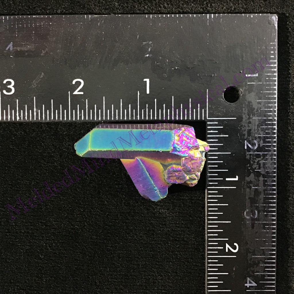 MeldedMind Titanium Aura Quartz Specimen 2.13in Rainbow Crystal 578