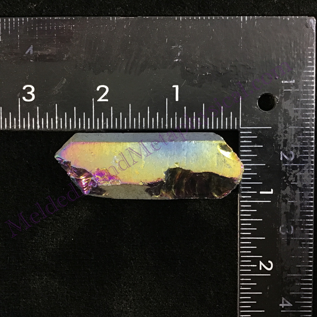 MeldedMind Titanium Aura Quartz Specimen 2.39in Rainbow Crystal 584