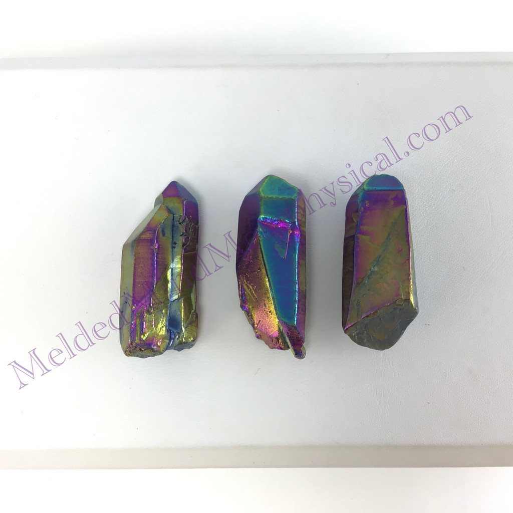 MeldedMind One (1) Titanium Aura Quartz Specimen ≈1.52in Rainbow Crystal 583