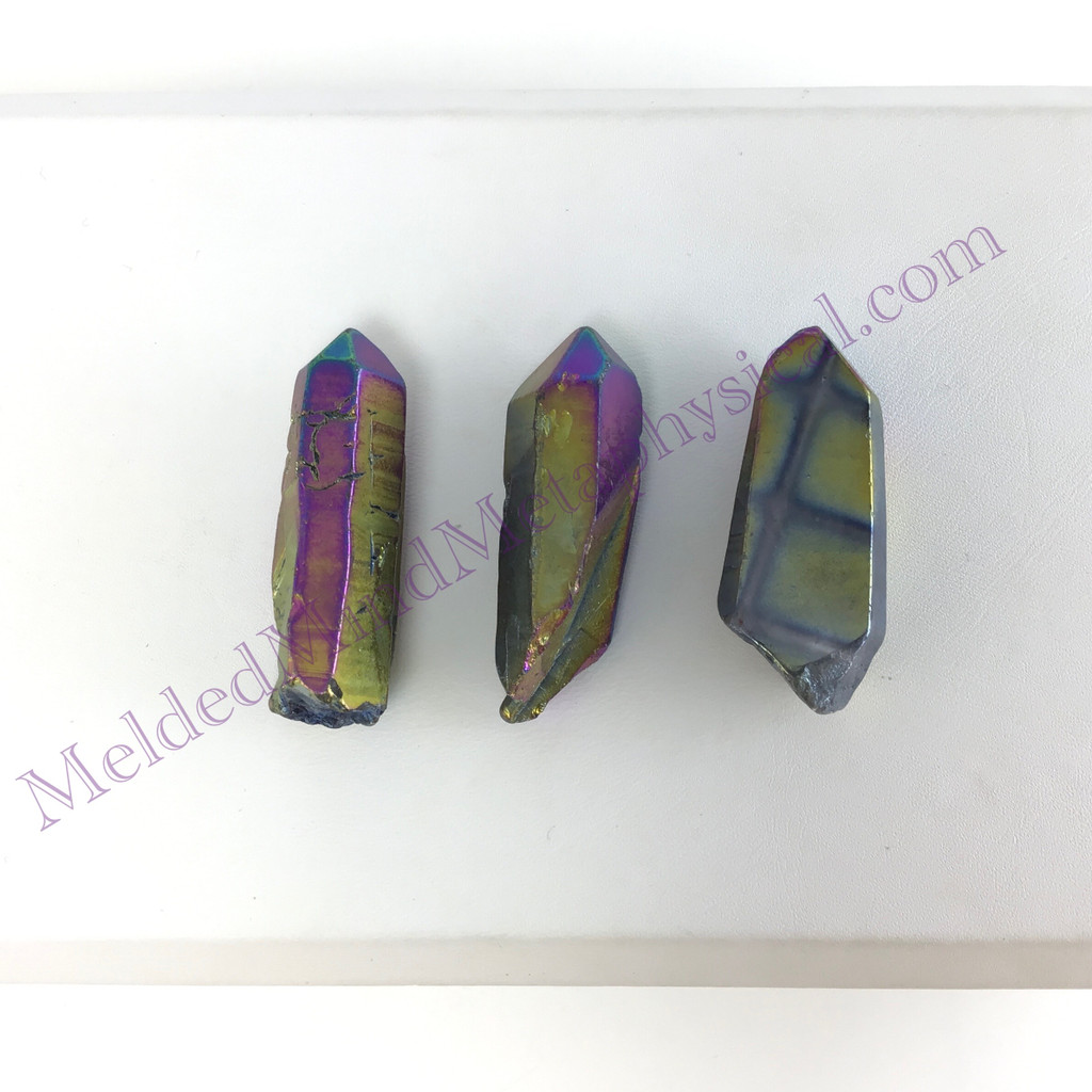 MeldedMind One (1) Titanium Aura Quartz Specimen ≈1.52in Rainbow Crystal 583