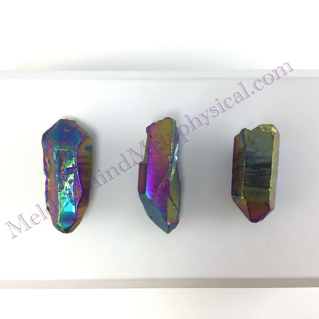 MeldedMind One (1) Titanium Aura Quartz Specimen ≈1.95in Rainbow Crystal 581