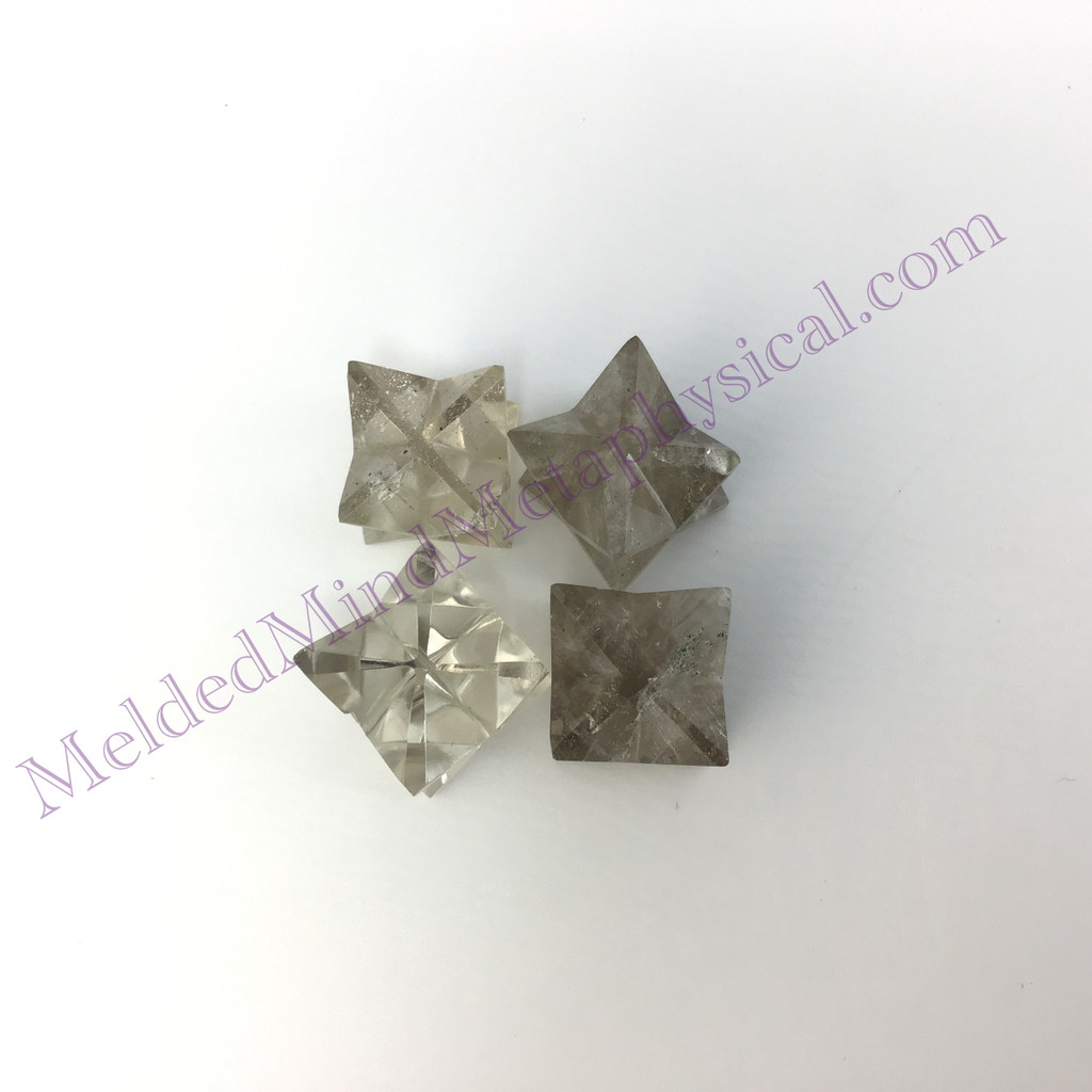 MeldedMind One (1) Smoky Quartz Merkaba ≈.61in Natural Grey Crystal 557