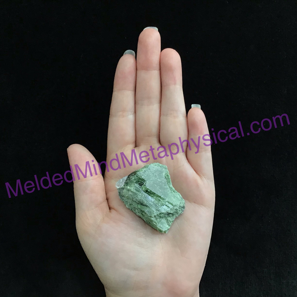 MeldedMind Diopside Specimen 1.64in Natrual Green Crystal Rough 184