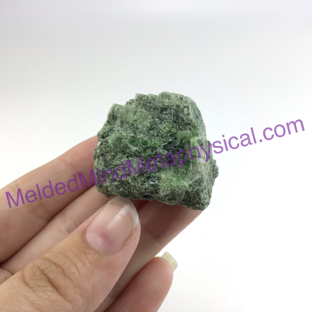 MeldedMind Diopside Specimen 1.58in Natrual Green Crystal Rough 185