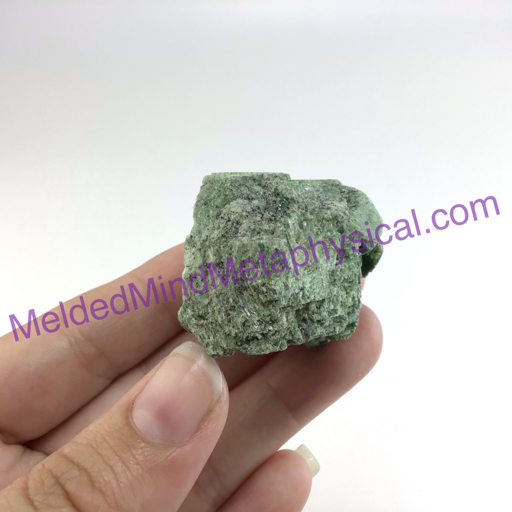 MeldedMind Diopside Specimen 1.58in Natrual Green Crystal Rough 185