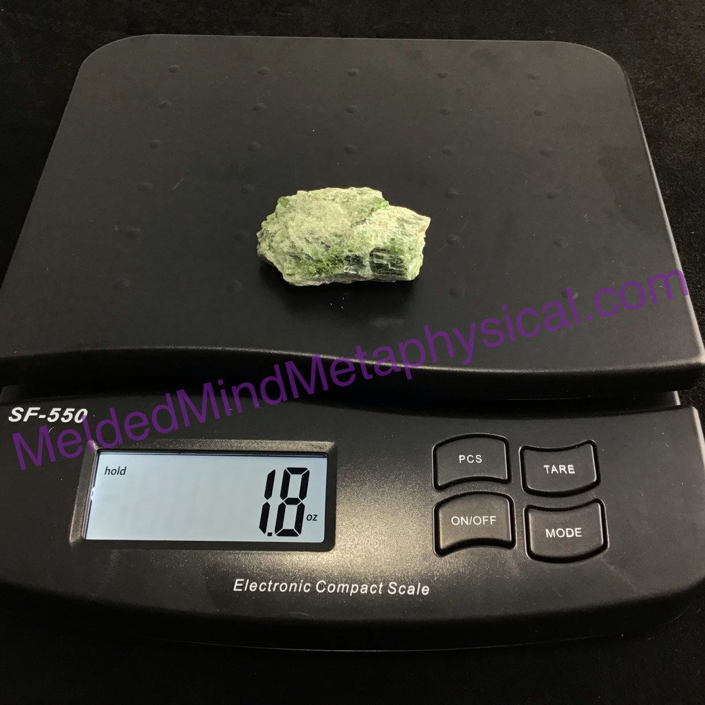 MeldedMind Diopside Specimen 1.97in Natrual Green Crystal Rough 182