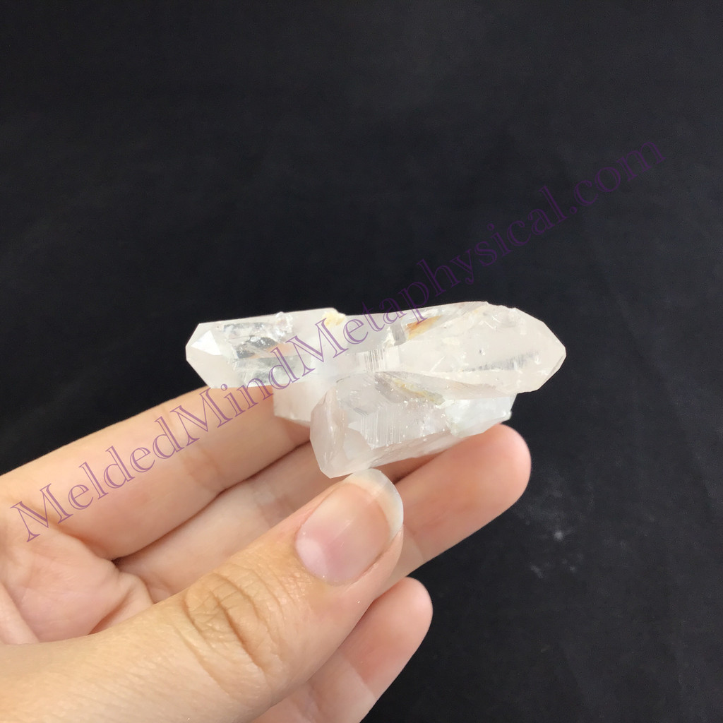 MeldedMind Rainbow Lemurian Cluster Quartz 2.27in Natural White Crystal 932