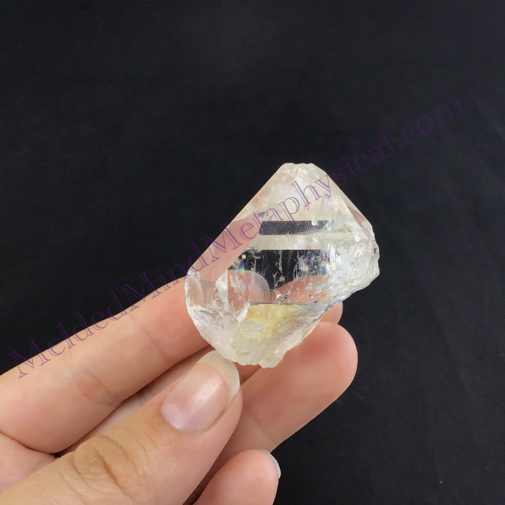 MeldedMind Rainbow Fairy Dust Quartz 1.45in Natural White Crystal 870