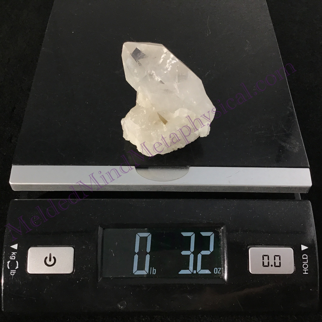 MeldedMind Rainbow Warrior Quartz 2.43in Natural White Crystal 923