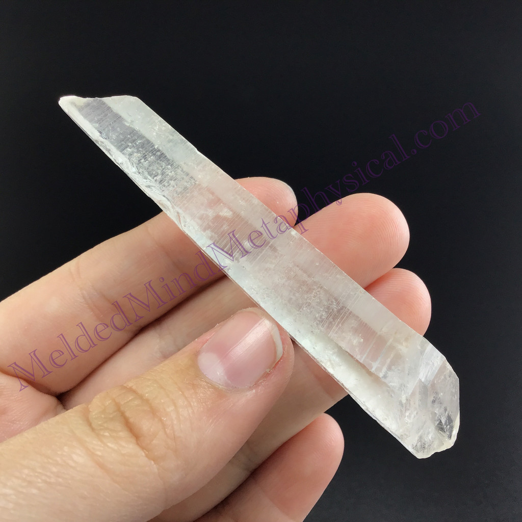MeldedMind Fairy Dust Lemurian Quartz 3.11in Natural White Crystal 916