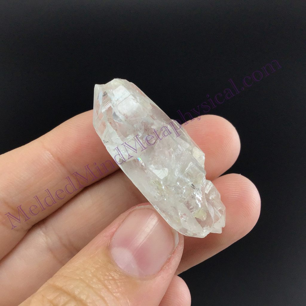 MeldedMind Twin Key Quartz 1.44in Natural White Crystal Stone 900