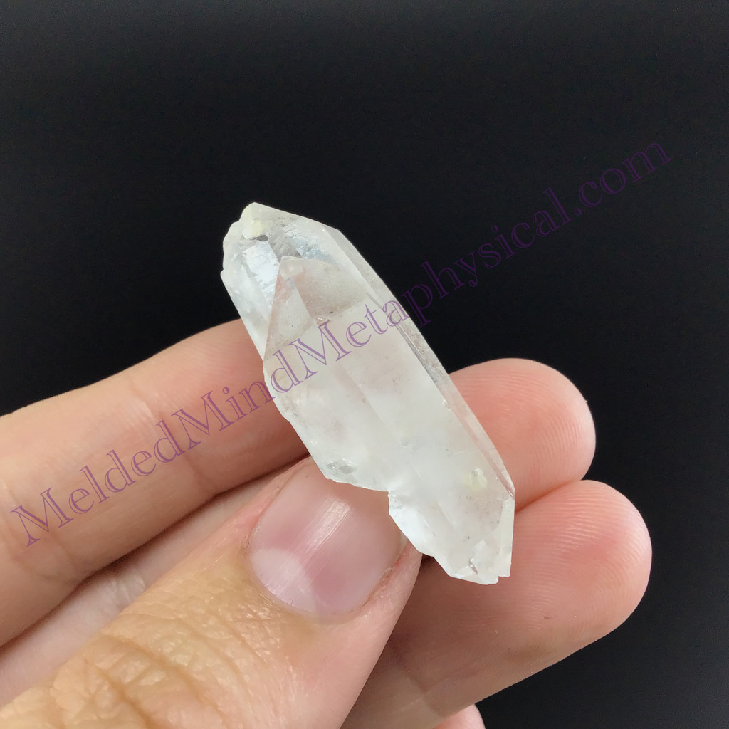 MeldedMind Twin Key Quartz 1.44in Natural White Crystal Stone 900