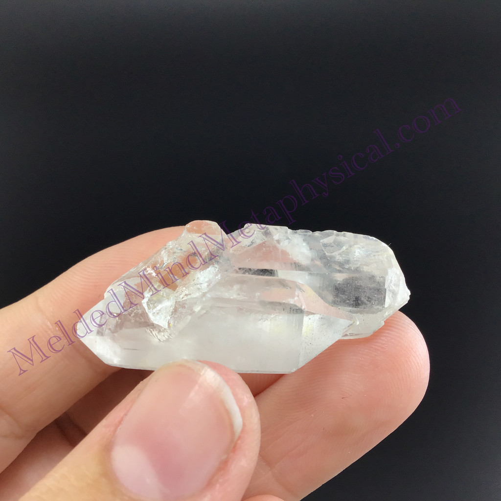MeldedMind Twin Key Quartz 1.44in Natural White Crystal Stone 900