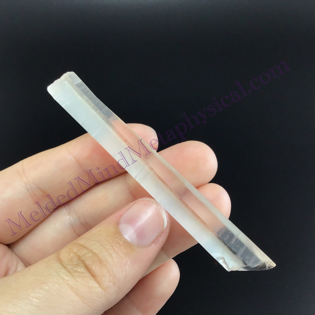 MeldedMind Lemurian Laser Quartz 3in Natural White Crystal 920