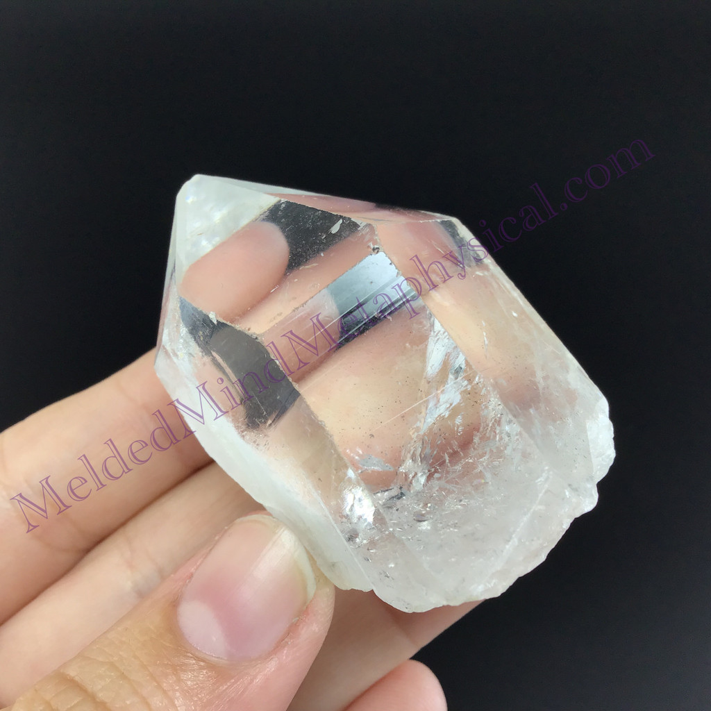 MeldedMind Rainbow Lemurian Quartz 1.86in Natural White Crystal 885