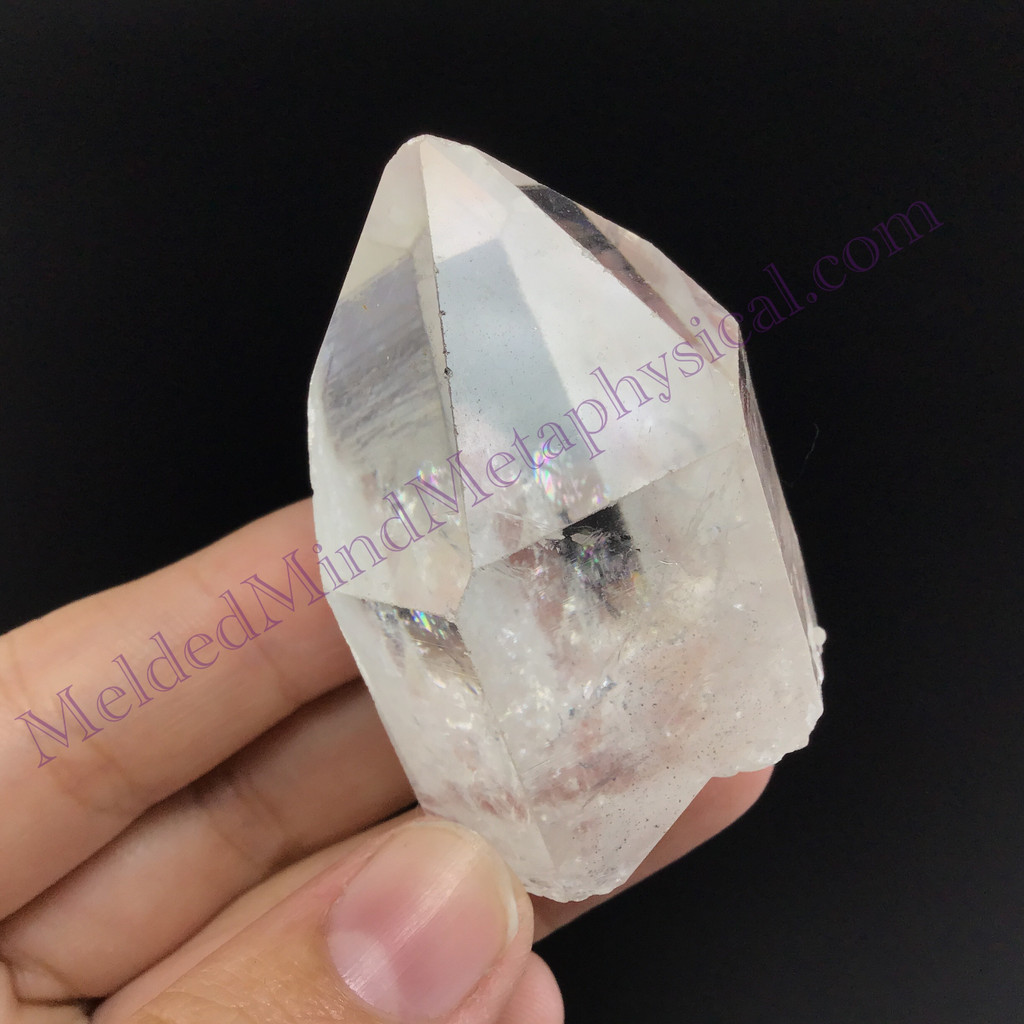 MeldedMind Rainbow Lemurian Quartz 1.86in Natural White Crystal 885